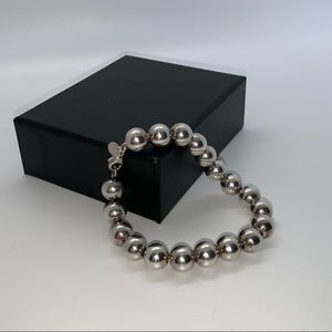 Tiffany & Co sterling silver ball bracelet 8”